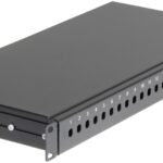 Cassetto Ottico 19'' 24 porte ST Nero Fisso