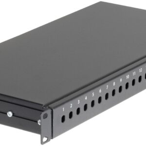 Cassetto Ottico 19'' 24 porte ST Nero Fisso