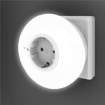 Luce Notturna a 3 LED Plug-In con Sensore Crepuscolare Bianco Freddo