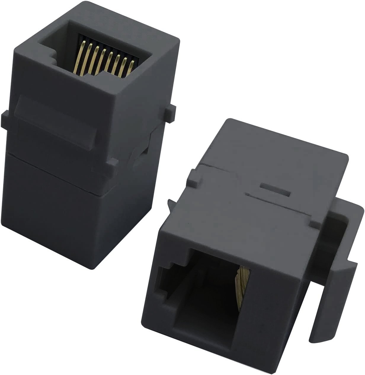 Accoppiatore Keystone RJ45 F/F Cat.5E UTP Nero - immagine 5