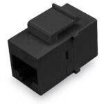 Accoppiatore Keystone RJ45 F/F Cat.5E UTP Nero