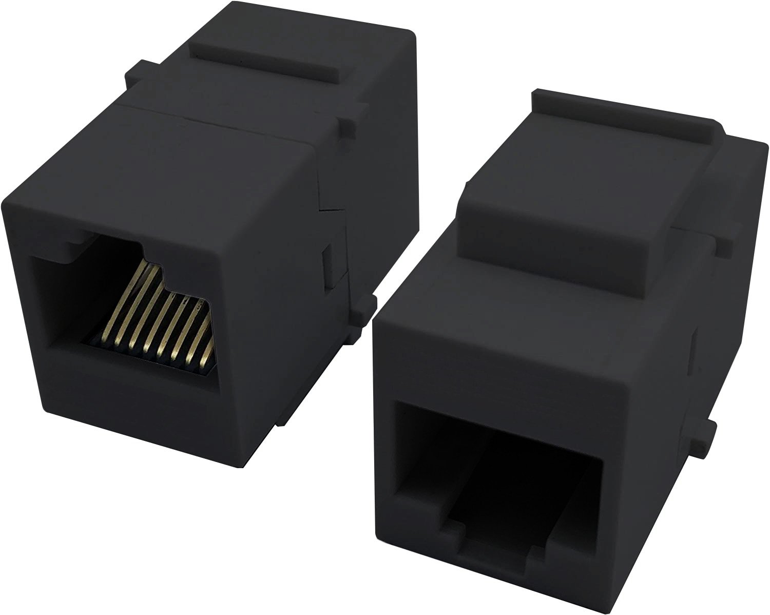 Accoppiatore Keystone RJ45 F/F Cat.5E UTP Nero - immagine 3