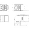Accoppiatore RJ45 F/F 90° Cat.6A Schermato - immagine 2