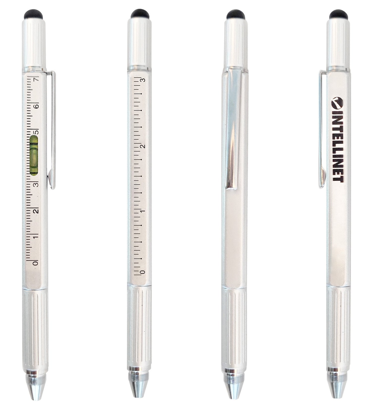 Penna a Sfera Multifunzione 5 in 1 con Cacciavite Bolla e Righello