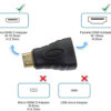 Adatattore da Mini HDMI Maschio a HDMI Femmina - immagine 2