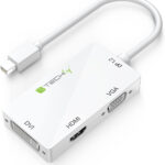 Adattatore 3 in 1 Mini DisplayPort 1.2 (Thunderbolt) a HDMI/DVI/VGA