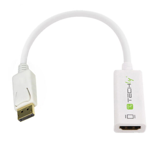 Adattatore Attivo DisplayPort 1.2 Maschio HDMI Femmina 4K 30Hz 15cm Bianco - immagine 6