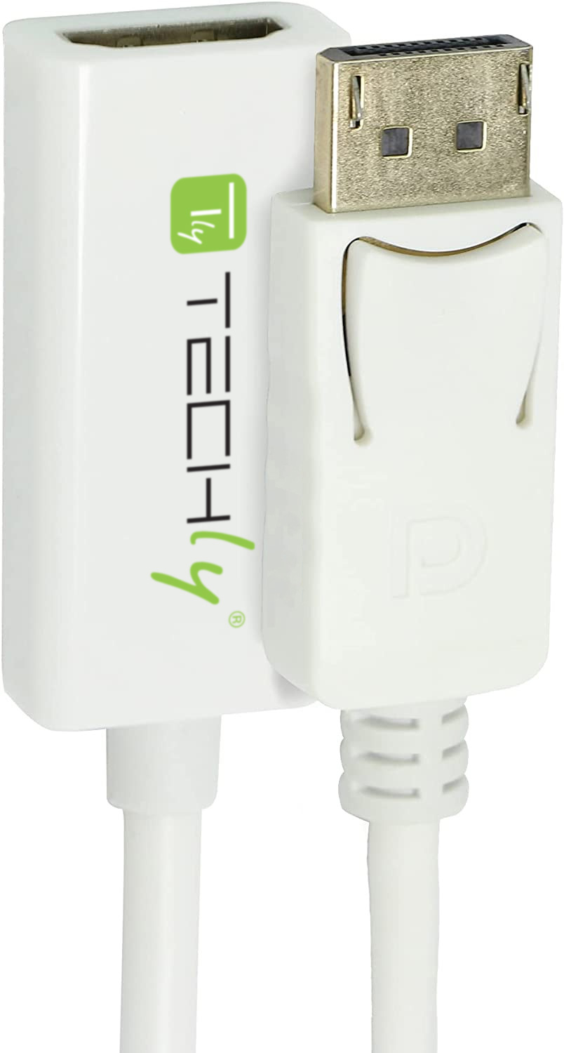 Adattatore Attivo DisplayPort 1.2 Maschio HDMI Femmina 4K 30Hz 15cm Bianco - immagine 5