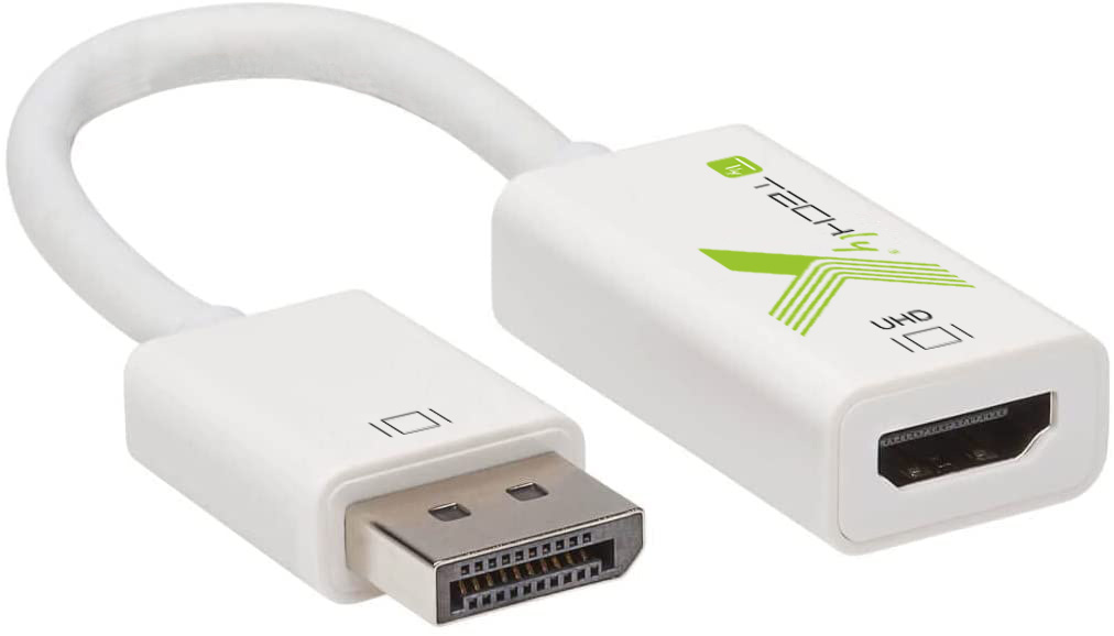 Adattatore Attivo Displayport 1.2 Maschio HDMI Femmina 4K 60Hz 15 cm Bianco - immagine 3