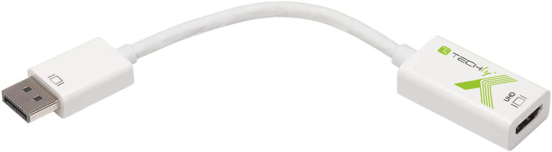 Adattatore Attivo Displayport 1.2 Maschio HDMI Femmina 4K 60Hz 15 cm Bianco - immagine 5