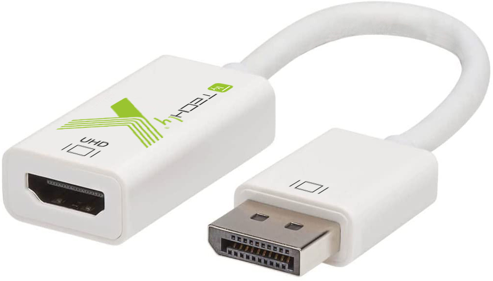 Adattatore Attivo Displayport 1.2 Maschio HDMI Femmina 4K 60Hz 15 cm Bianco