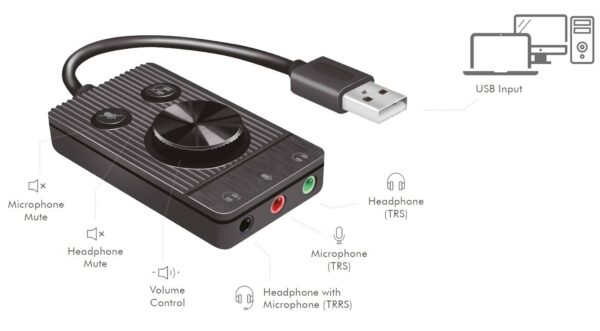 Adattatore Audio USB con Controllo del Volume - immagine 2