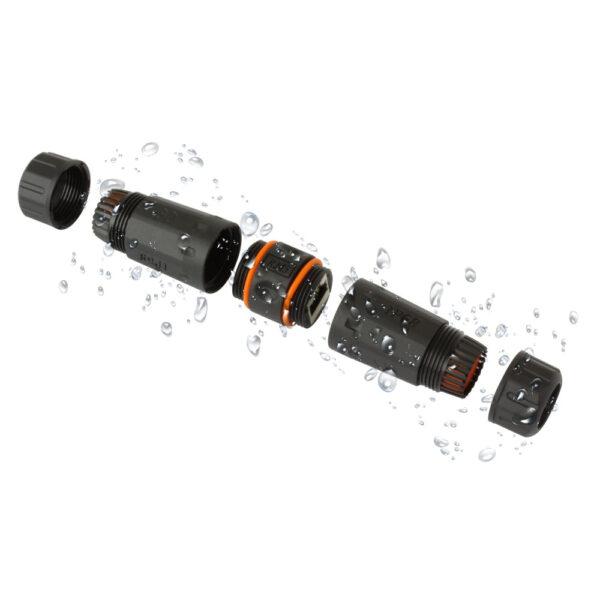 Adattatore Cat 6A RJ45 F/RJ45 F Impermeabile Protezione IP68 - immagine 2
