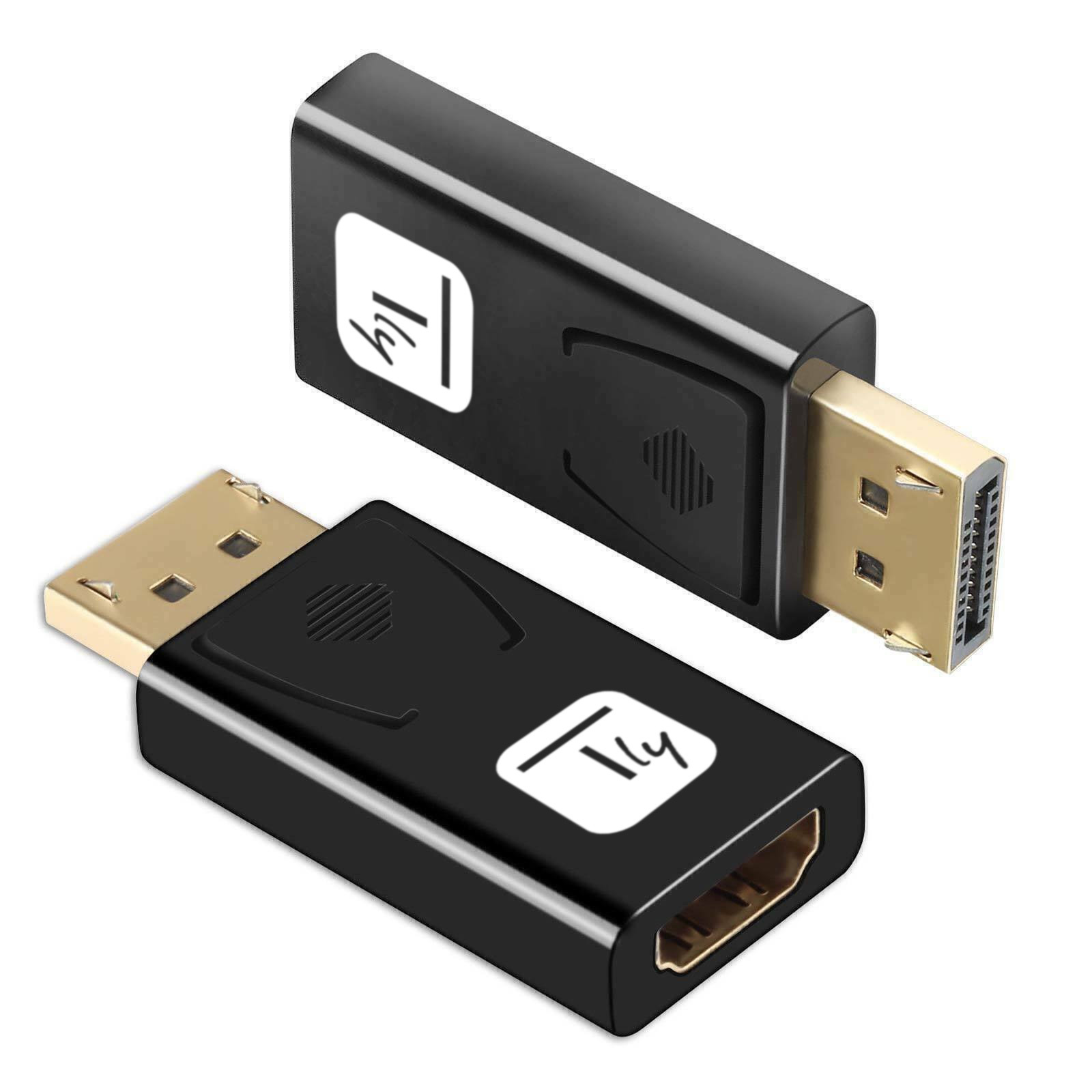 Adattatore Convertitore da DisplayPort DP 1.2 a HDMI 4K 60Hz Nero - immagine 2