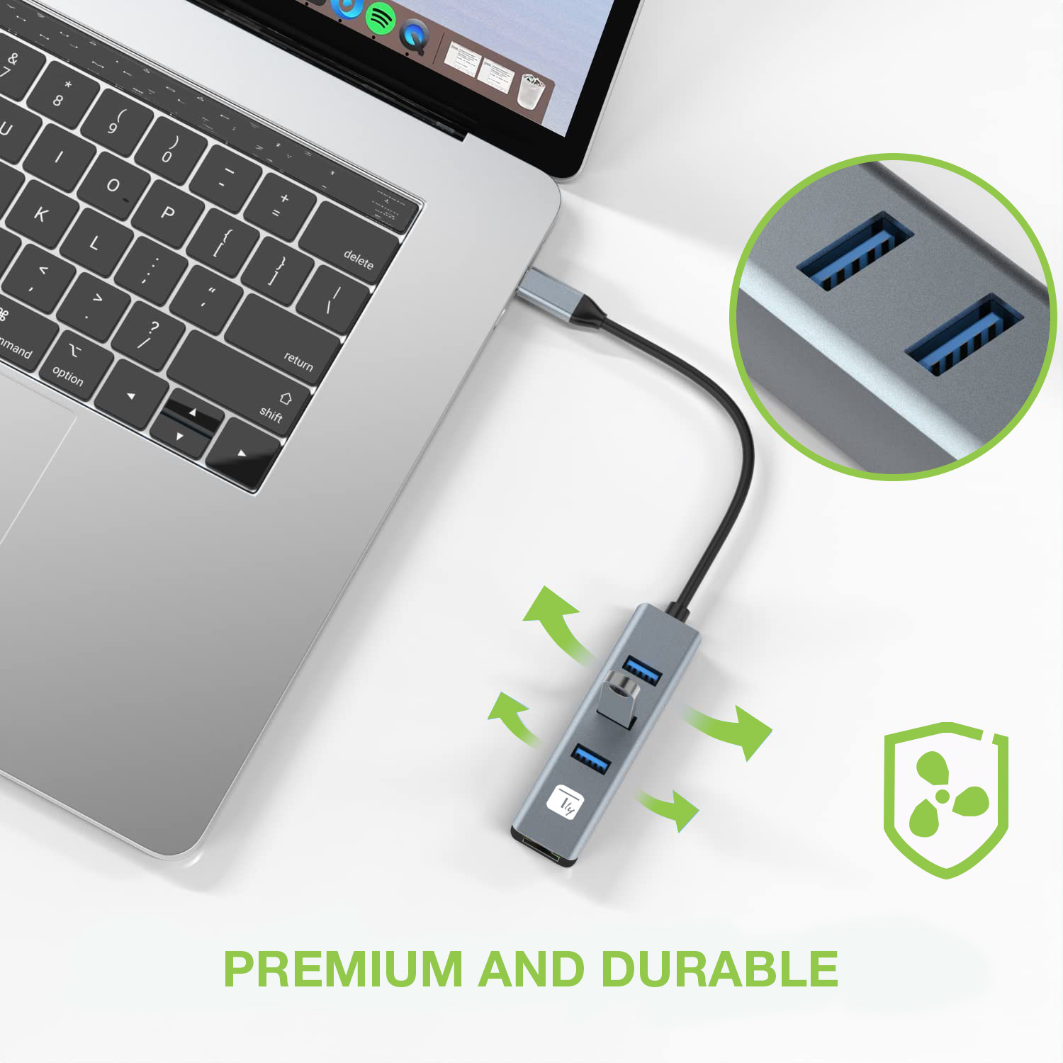 Adattatore Convertitore USB-C™ a RJ45 Gigabit con Hub 3 Porte USB 5 Gbps - immagine 9