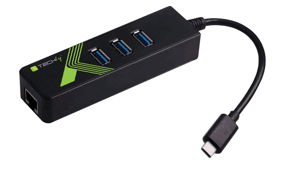 Adattatore Convertitore USB-C™ Ethernet Gigabit con Hub 3 porte USB-A 3.0 - immagine 4