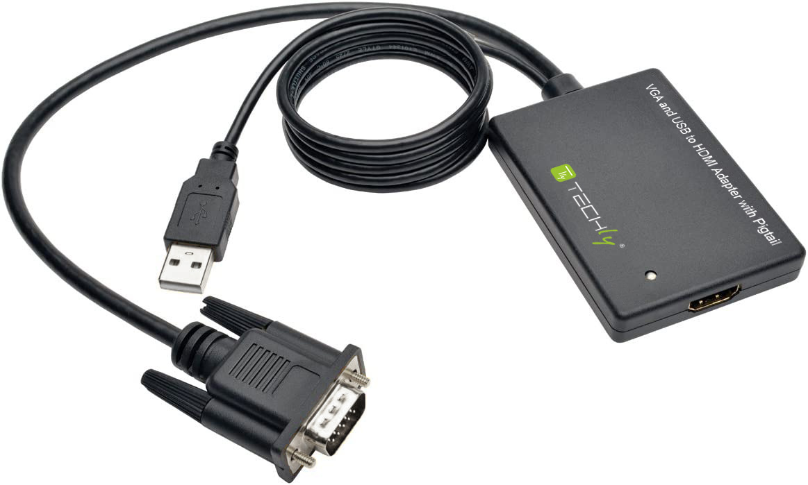 Adattatore Convertitore VGA a HDMI con Supporto Audio via USB