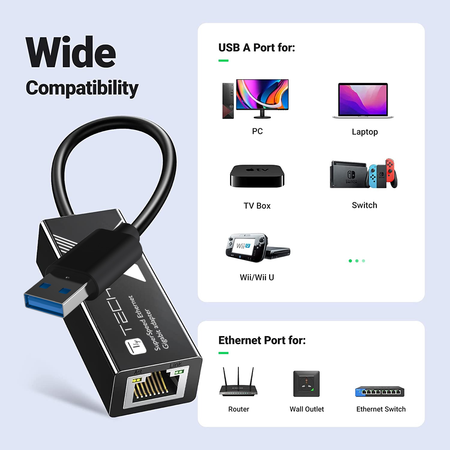 Adattatore di Rete Gigabit USB tipo A SuperSpeed - immagine 5