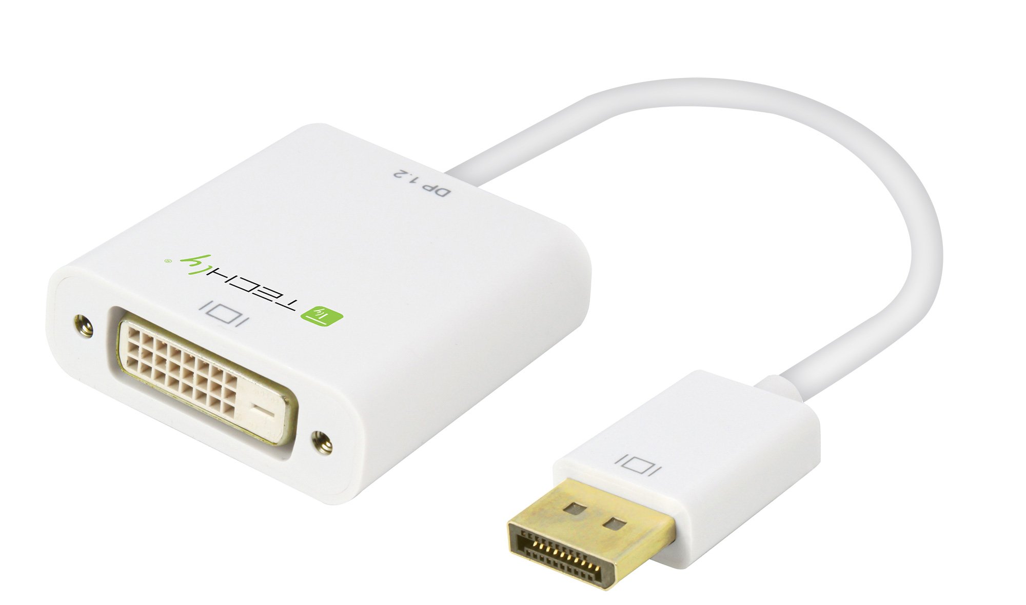 Adattatore DisplayPort 1.2 Maschio / DVI Femmina 15cm Bianco