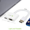 Adattatore DisplayPort ad HDMI/VGA 4K 30Hz - immagine 2