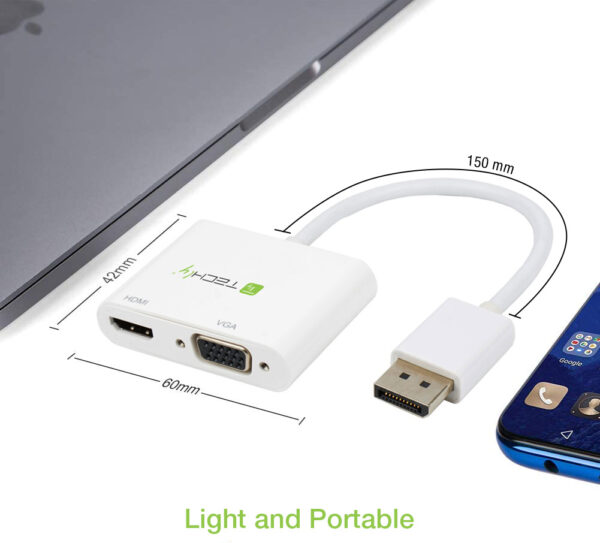 Adattatore DisplayPort ad HDMI/VGA 4K 30Hz - immagine 2