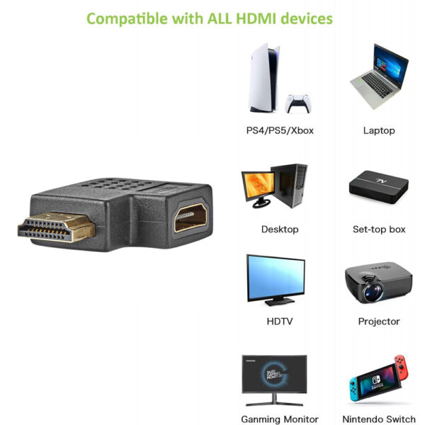 Adattatore HDMI Maschio / Femmina Angolato 270° - immagine 4