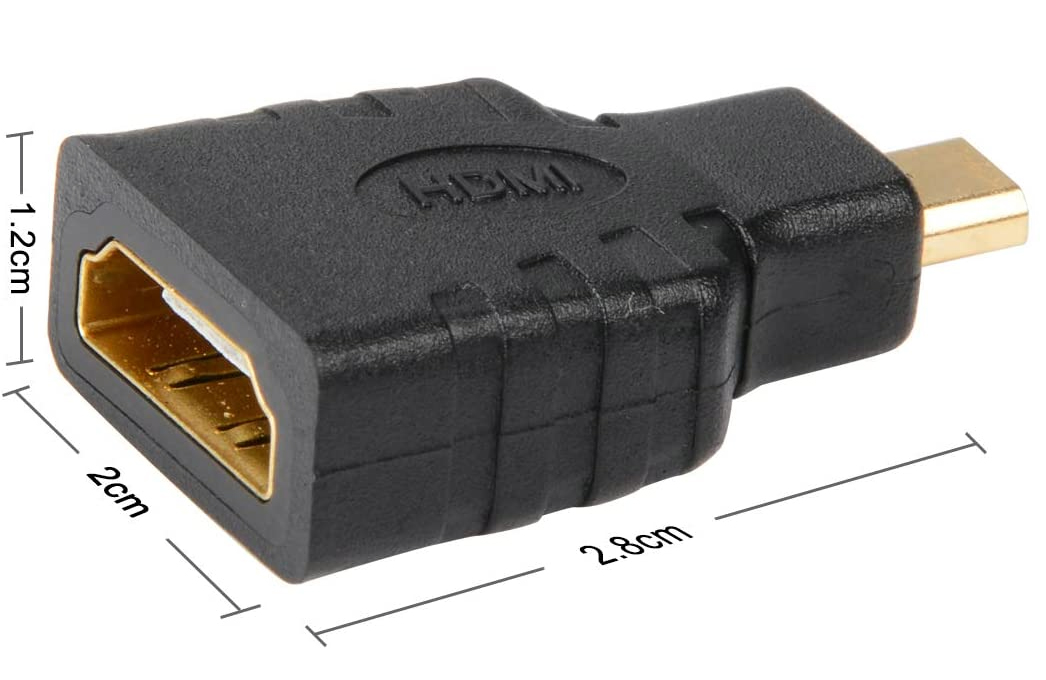 Adattatore HDMI Femmina a Micro HDMI Tipo D Maschio - immagine 3