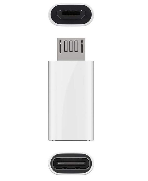 Adattatore Micro USB Maschio a USB-C™ Femmina Bianco - immagine 2