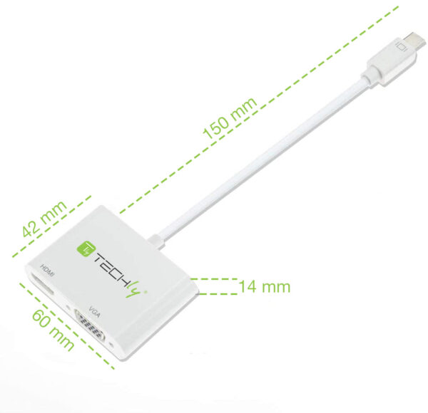 Adattatore Mini DisplayPort ad HDMI/VGA - immagine 4