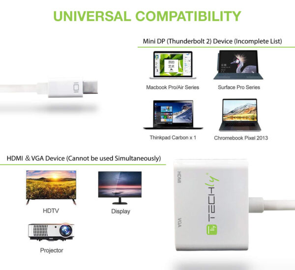 Adattatore Mini DisplayPort ad HDMI/VGA - immagine 3