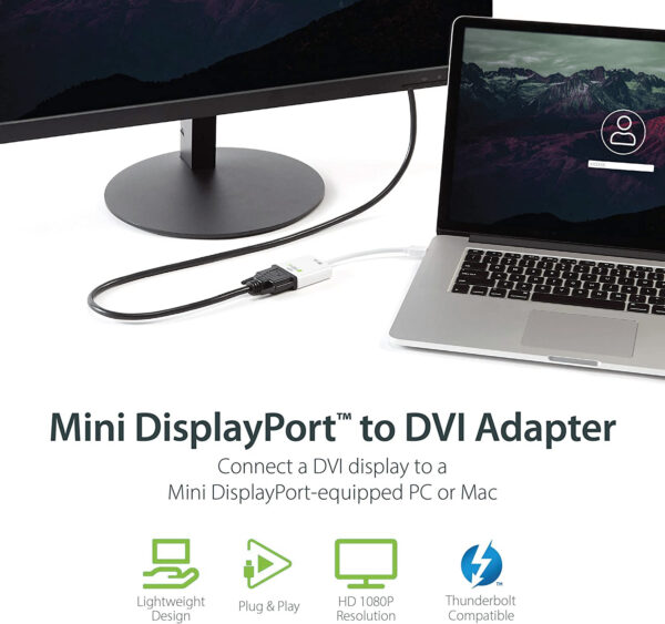 Adattatore Mini DisplayPort (Thunderbolt) 1.2 / DVI 15cm Bianco - immagine 5