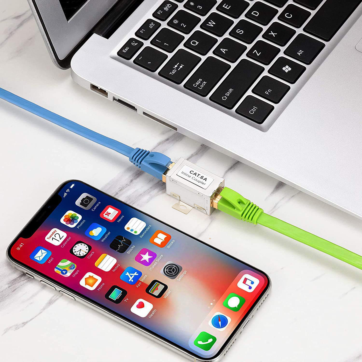 Adattatore Modulare RJ45 STP Cat.6A con Flange di Fissaggio - immagine 6