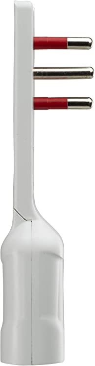 Adattatore Salvaspazio Extra Flat Spina Italiana 10A Angolata Presa Italiana 10A Bianco - immagine 2