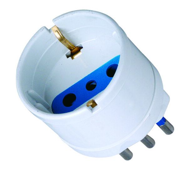 Adattatore spina 10A presa Schuko Bianco - immagine 3