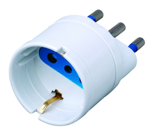 Adattatore spina 16A presa Schuko Bianco