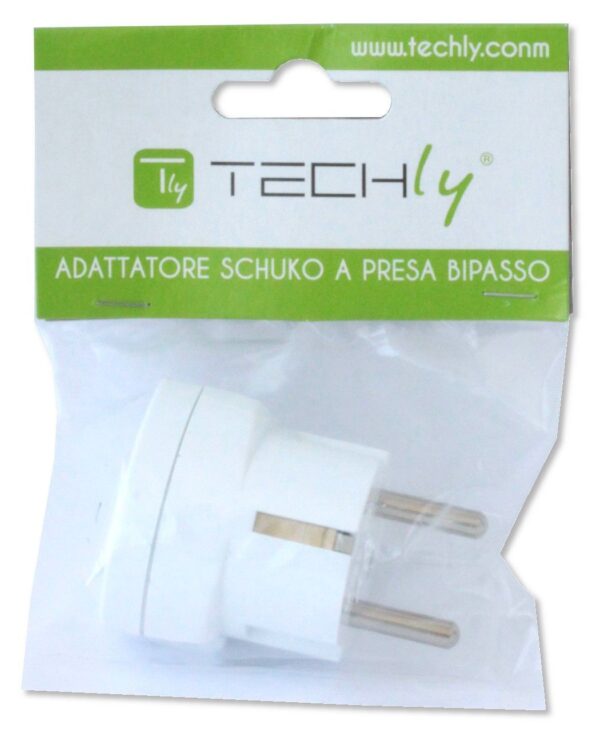 Adattatore spina Schuko a presa 10/16A Bianco - immagine 2