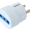 Adattatore spina Schuko a presa 10/16A Bianco - immagine 3