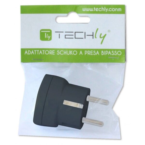 Adattatore spina Schuko a presa 10/16A Nero - immagine 2