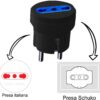 Adattatore spina Schuko a presa 10/16A Nero - immagine 5