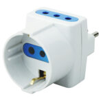 Adattatore Triplo Schuko Spina 2P+T Prese 2P+T 10A