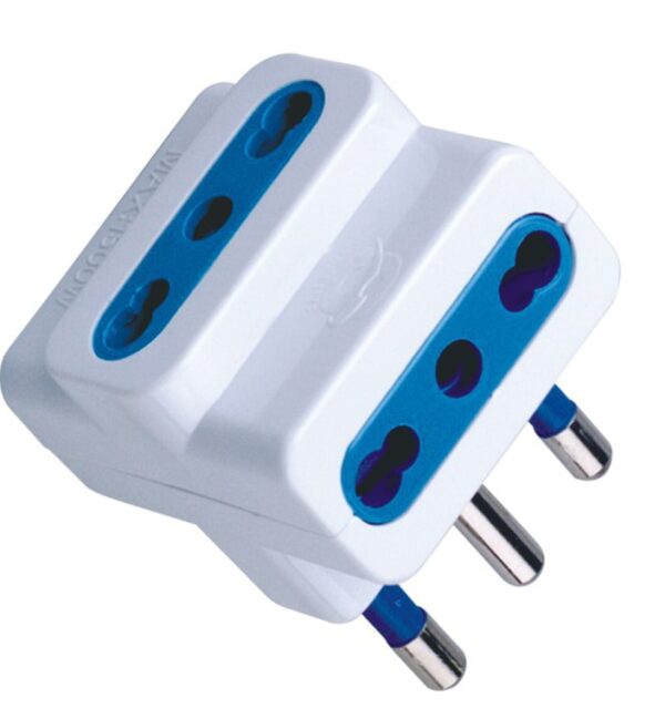 Adattatore triplo spina 16A Bianco - immagine 2