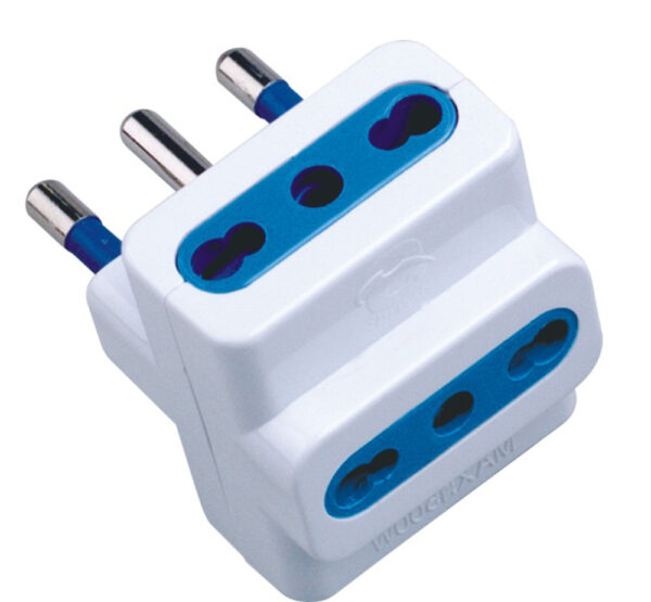 Adattatore triplo spina 16A Bianco - immagine 3