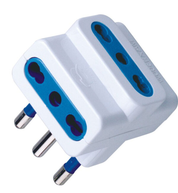 Adattatore triplo spina 16A Bianco - immagine 4
