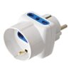 Adattatore Triplo Spina Schuko a Prese Bipasso con Schuko Bianco
