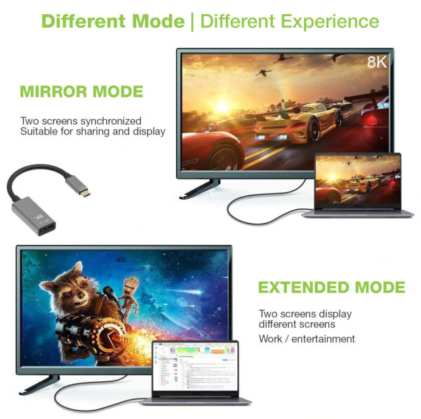 Adattatore USB-C™ 3.2 a Displayport 1.4 8K@60Hz 15 cm - immagine 6