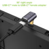 Adattatore USB-C™ Maschio/Femmina Angolato 90° 40Gbps 4K e 8K - immagine 7