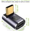 Adattatore USB-C™ Maschio/Femmina Angolato 90° 40Gbps 4K e 8K - immagine 2