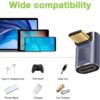 Adattatore USB-C™ Maschio/Femmina Angolato 90° 40Gbps 4K e 8K - immagine 4