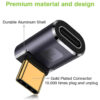 Adattatore USB-C™ Maschio/Femmina Angolato 90° 40Gbps 4K e 8K - immagine 6