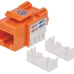 Frutto Keystone RJ45 Cat.6 UTP non schermato Arancione
